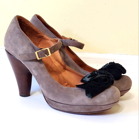 Anthropologie Shoes - ANTHROPOLOGIE CHIE MIHARA SUEDE MARY JANE HEELS 8.5